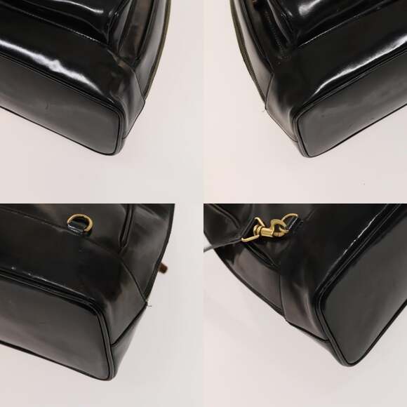 GUCCI Bamboo Shoulder Bag Enamel Black 003 2113 003 2113 - Picture 10 of 12